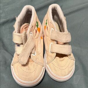 Vans Kids Cream Velcro Sneakers